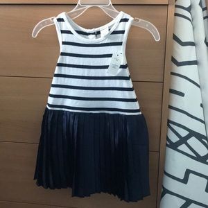 Gap kids blue and white striped dress